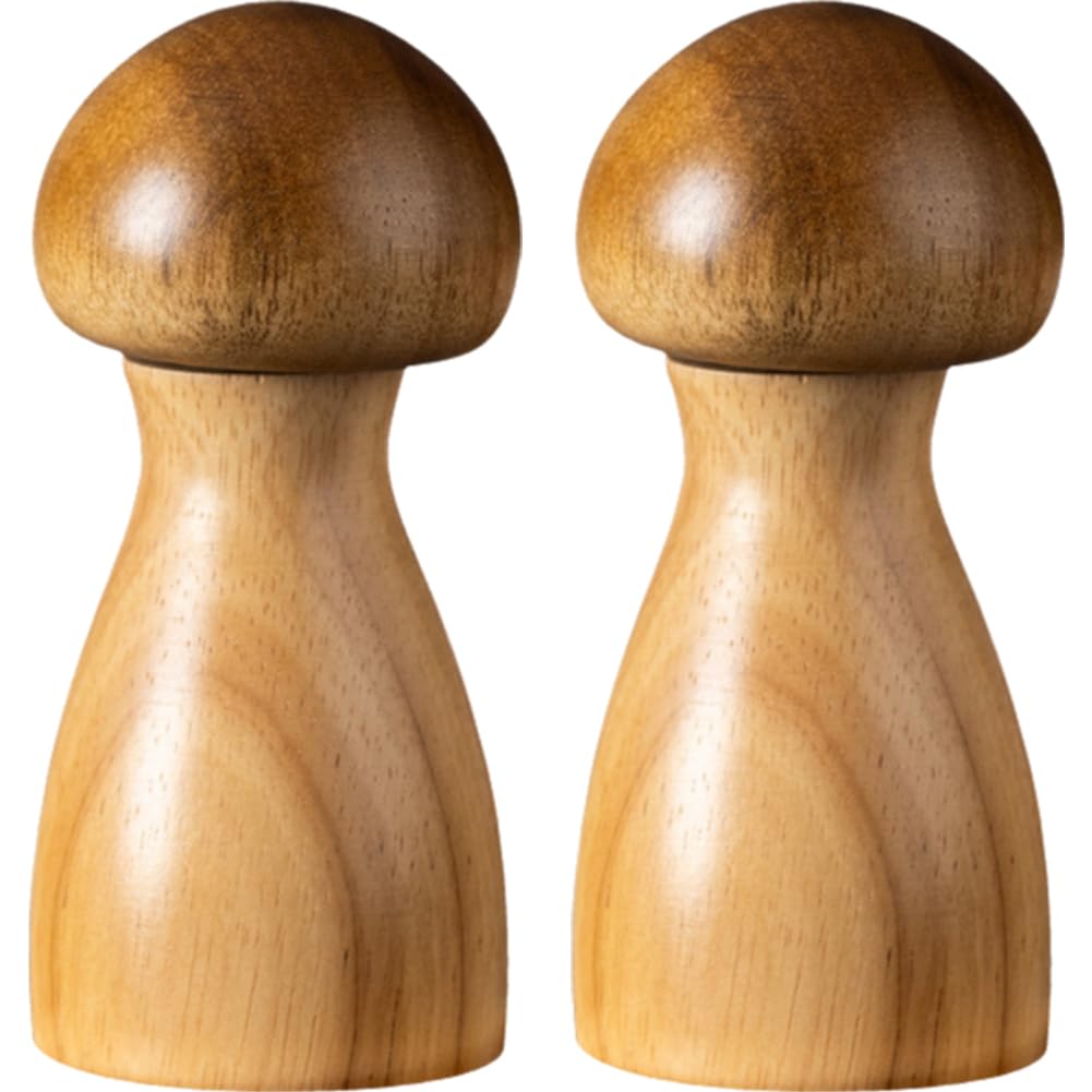 Moulin à poivre en bois de champignon, ensemble salière de mer durable