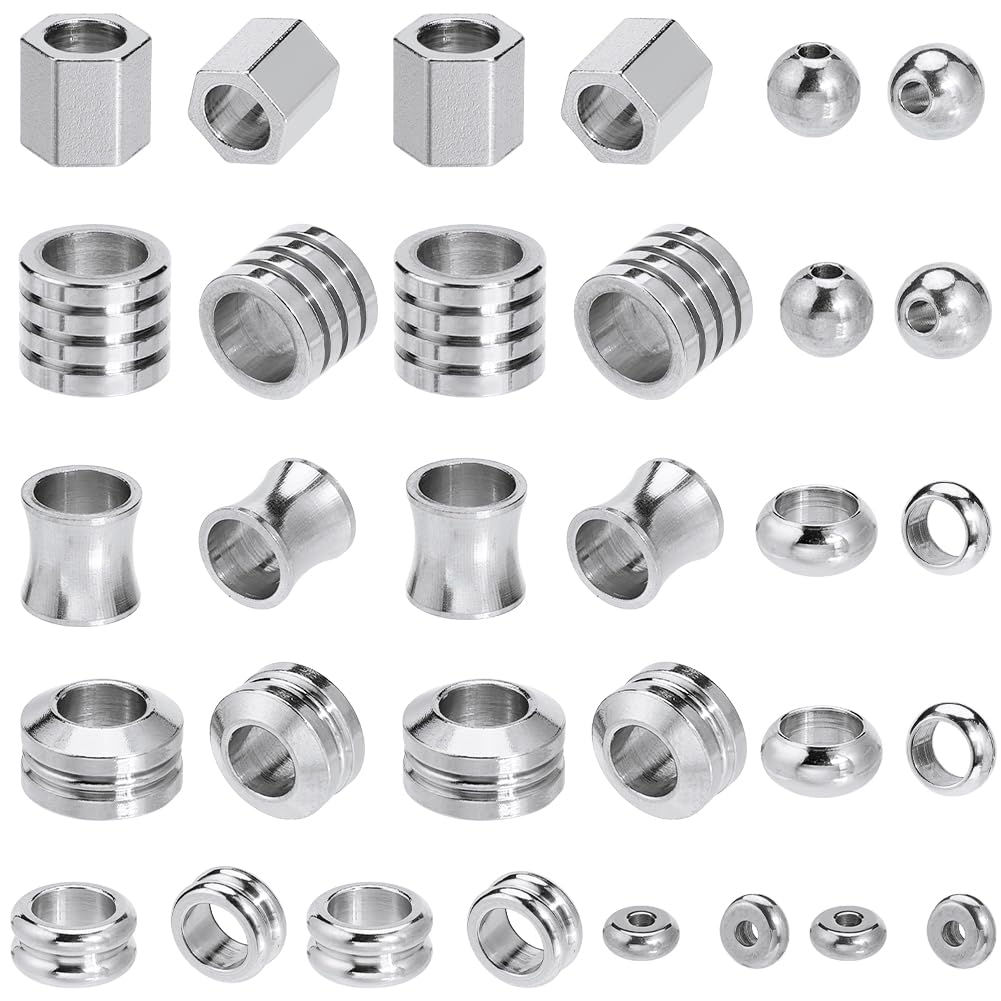 Perles d'espacement en argent SUNNYCLUE de 8 et 11mm pour la fabrication de bijoux