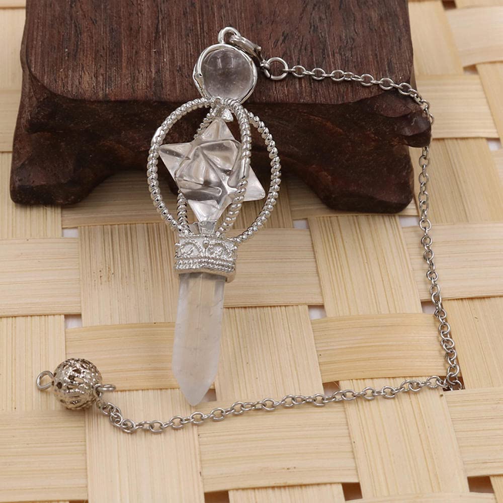 10 stücke Kleine Merkaba Pendel Anhänger Reiki Heilung Balancierende Natürliche Steine ​​Runde Perlen Hexagon Säule Szepter-Lapislazuli_CHINA