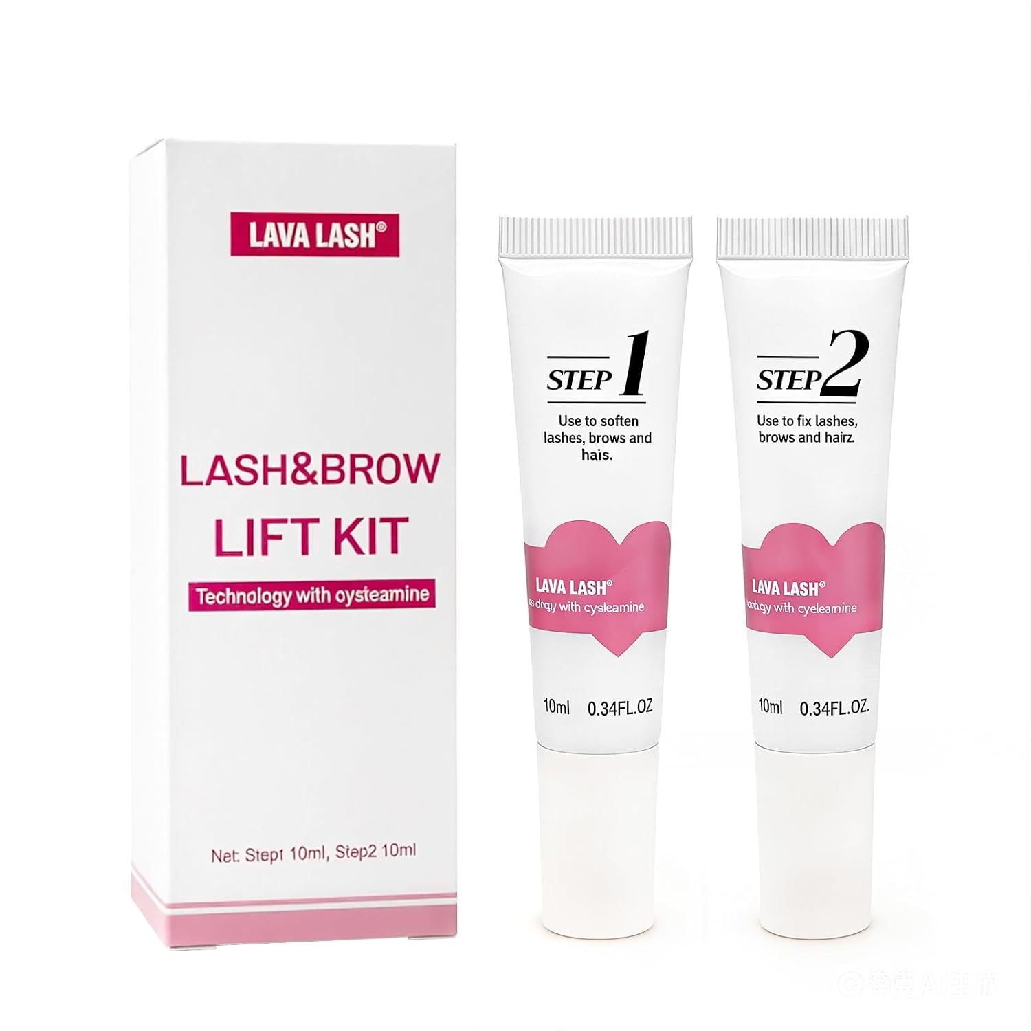Lash and Brow Lift Kit Cysteamine Lift Kit 2 IN 1 Professional with High-Capacity Lotion Cysteamine Lift Kit- Eyelash Perm & Eyebrow Tinting Set for Salon & Home Use (White)