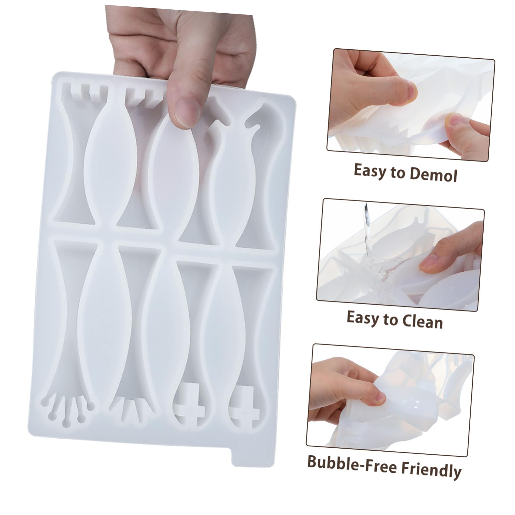 FRCOLOR Molde de Silicona Fácil Desmoldeo para Piezas de Ajedrez 3d 2 Piezas Reutilizable y Flexible para Resina Epoxi Adecuado para Manualidades DIY Infantiles