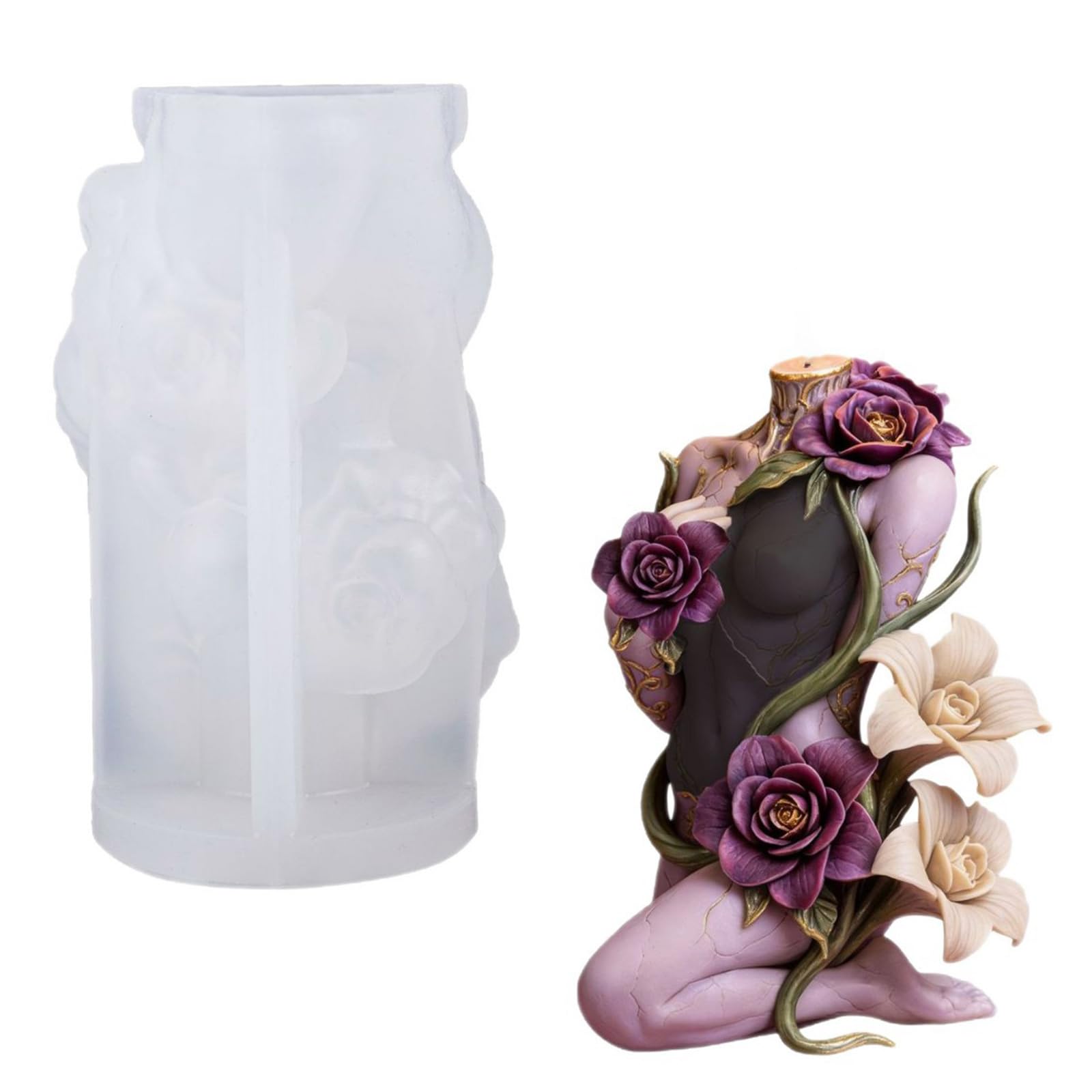 YTtkku Vine Embossing Silicone Molds for Epoxy Resin Art Making Soap Gymsum Sculpture Decoration Floral Silicone Mold Floral Chocolate Mold Soap Candled