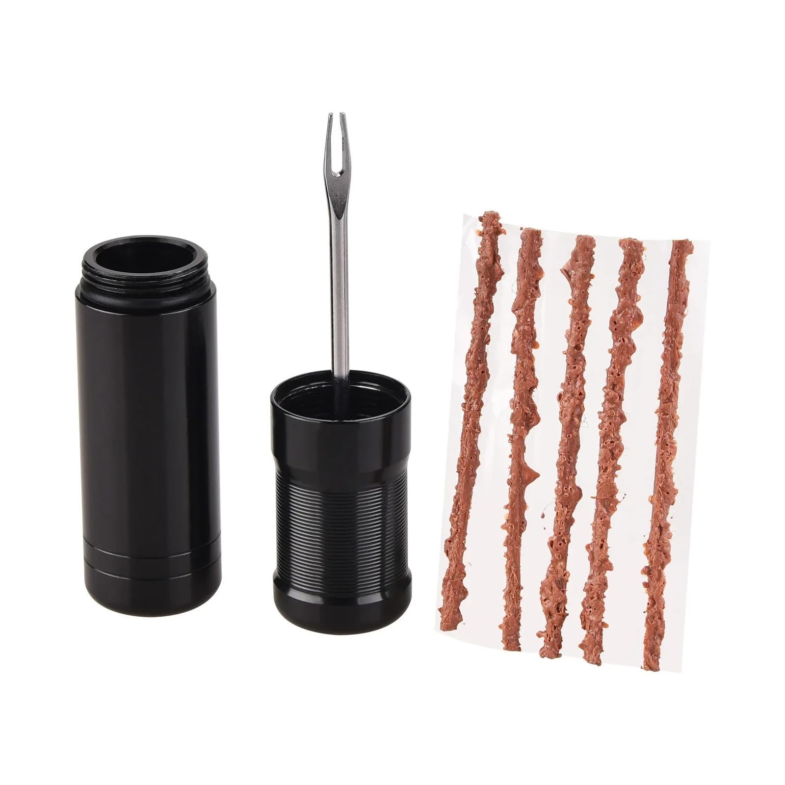 Tubeless Tyre Repair Kit with Rubber Strips & Plug Tools for Car Truck Motorcycle Emergency Puncture Hole Repair Set (zestaw 21 szt.)