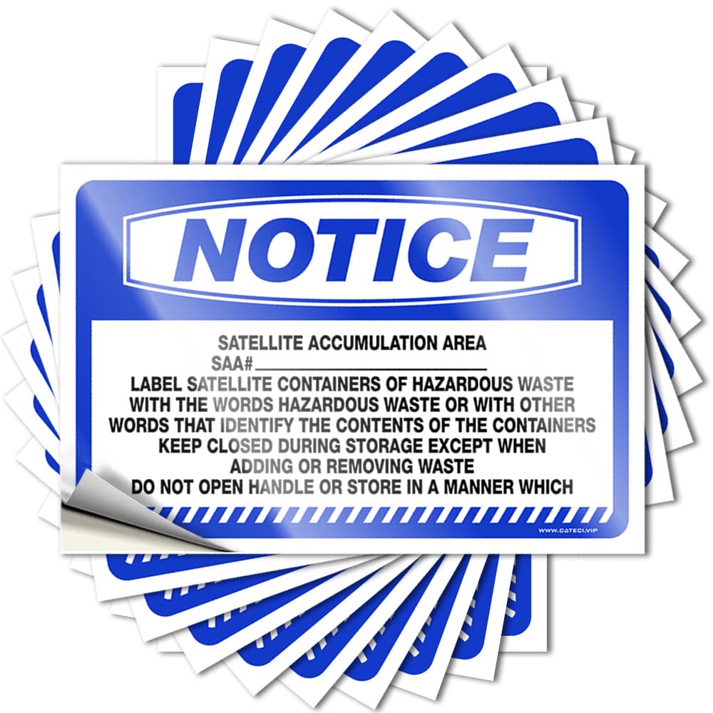Notice Atellite Accumulation Area Spring Porch Decor Heavy - Funny Sticker Door Waterproof Decal(6X9CM)