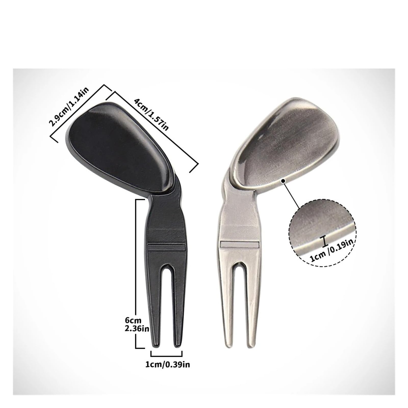 Golf Divot Tool Outdoor Golf Sport Liefert Rasen Reparatur Werkzeuge Position Marker Metall Langlebig Greens Gabel Golf Zubehör
