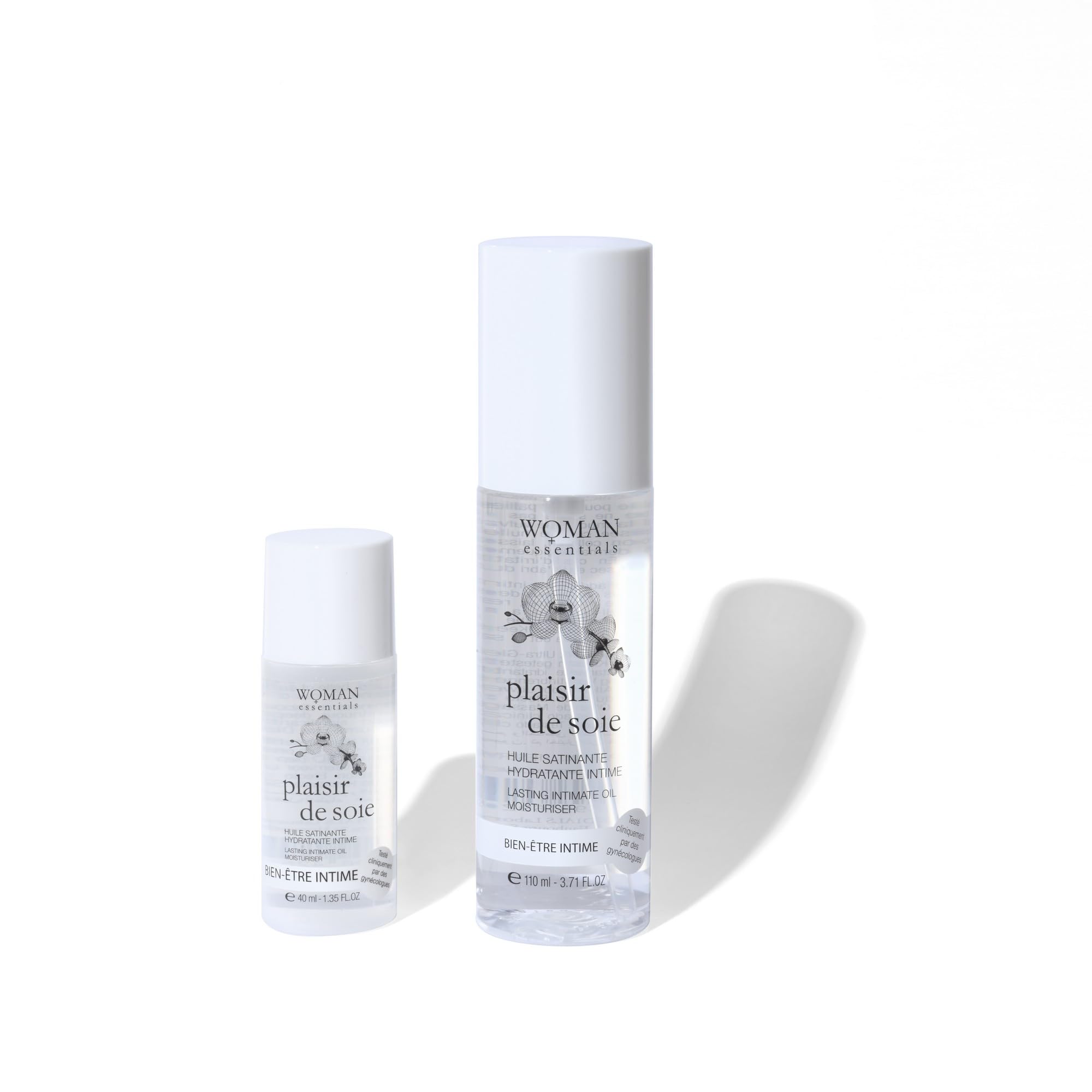 PLAISIR DE SOIE – 2-in-1 Gleitöl & Massageöl für Frauen (110 ml) – Feuchtigkeitsspendend, nicht fettend, dermatologisch getestet – Intimpflege Öl, vegan & parfümfrei