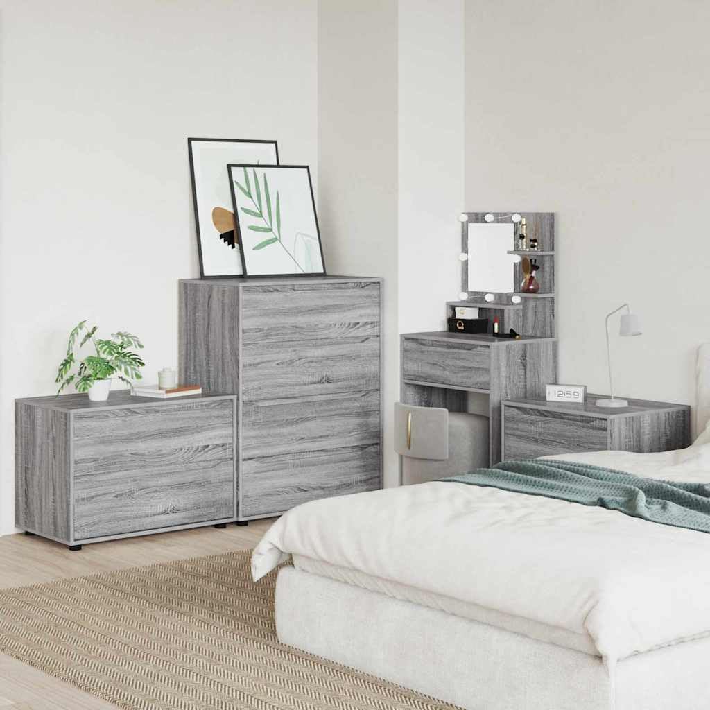 Armadio portaoggetti, grigio sonoma, 80 x 48 x 57 cm
