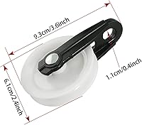 Vista 2 de Polea de cuerda de nailon de 2 pulgadas de diámetro para tendederos al aire libre, kit de polea de línea de ropa, polea de cuerda de alambre, polea