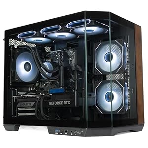ionz Gaming PC - Ryzen 5 5500, RTX 5050 8GB Graphics Card, 16GB RAM, 1TB NVMe SSD, 120mm AIO, Windows 11, 500W 80+ PSU (Apex Ember, Black)