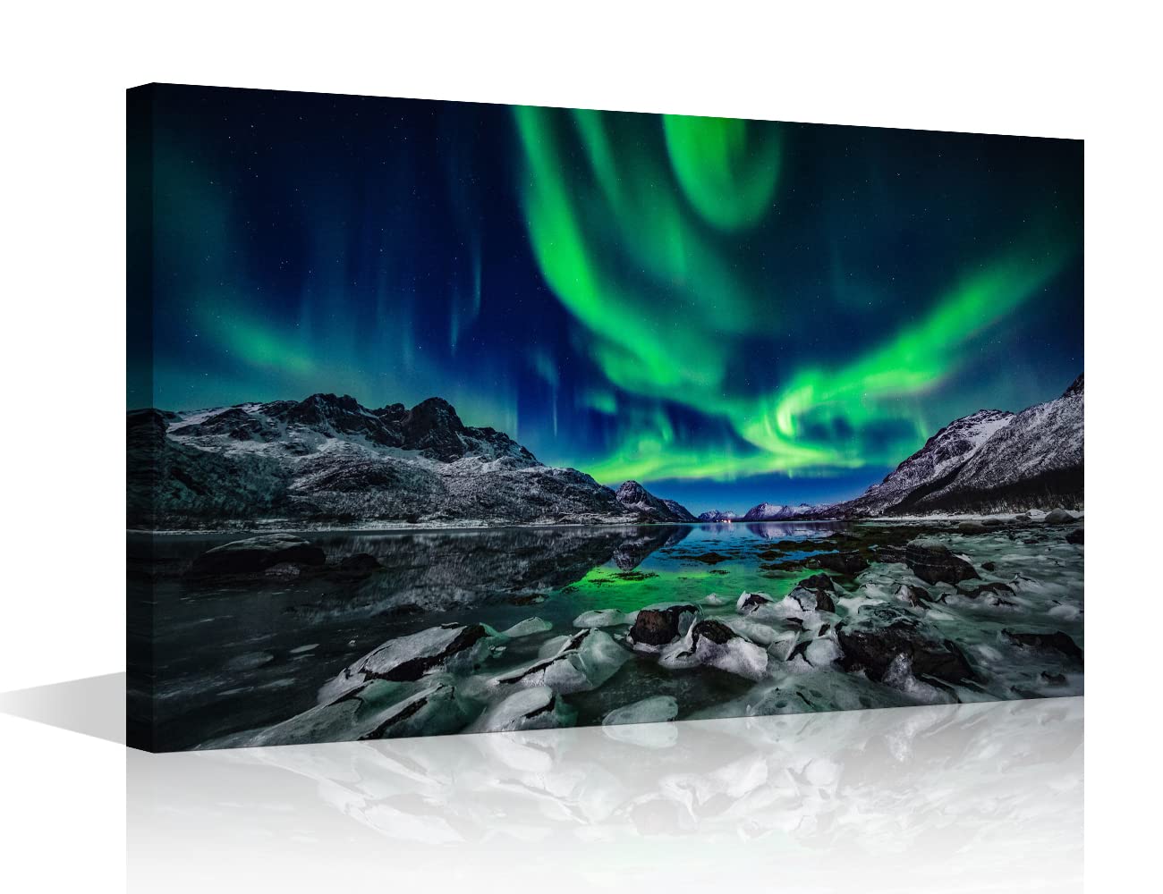 Large Canvas Wall Art Aurora Nature Wall Art Room Wall Pictures for Bedroom Modern Scenery Painting Print Artwork Landscape Wall Decorations for Office Living Room Décor 24x36inch