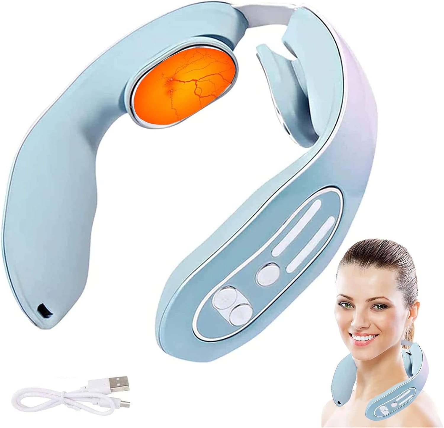 Ems Neck Acupoints Lymphvity Massage Device, Lymphatic Drainage Massage