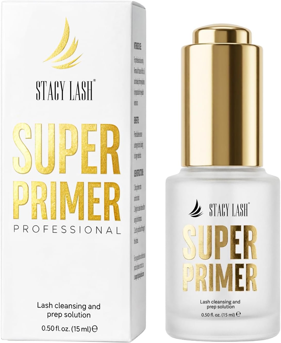 Stacy Lash Primer for Lash Extensions | Super Primer/Cleanser 15ml | Eyelash Extension Primer | Protein Oil Remover | Increase Adhesive Bonding Power Retention | Professional Lash Supplies