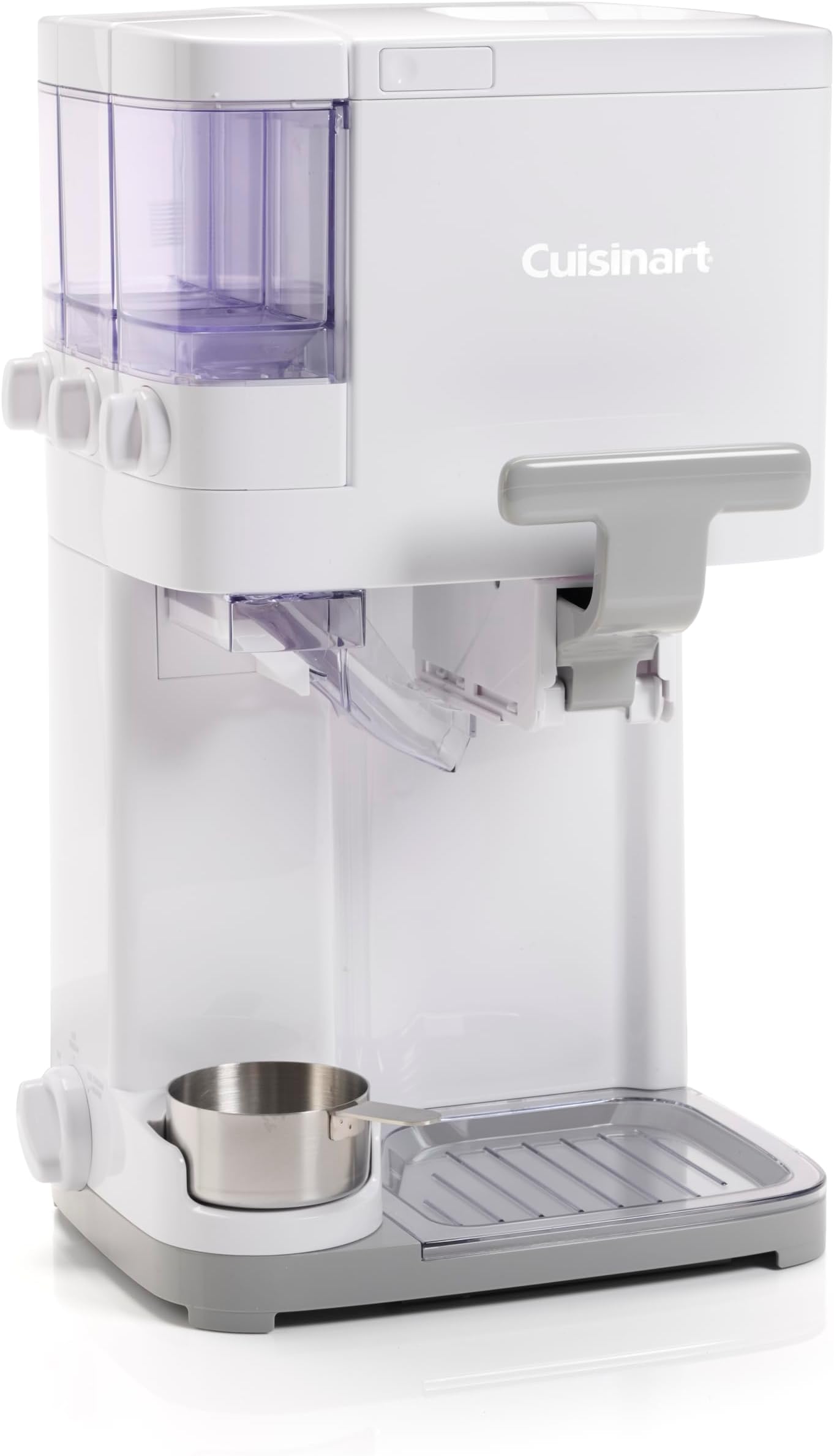 Cuisinart ICE48U Soft Serve Ice Cream Machine – Easy Home Ice Cream Maker With Topping Dispenser, Fully Automatic - Just Add Your Favourite - 1.42L Capacity