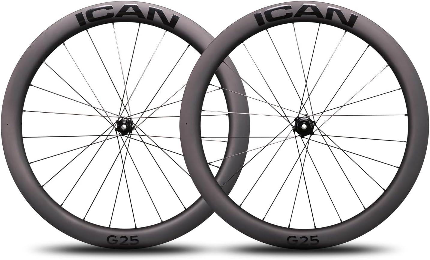ICAN 700C G24SL/G25(SL) Carbon Gravel Bike Wheelset Disc Brake 40mm Depth/50mm Depth-25mm Inner Width