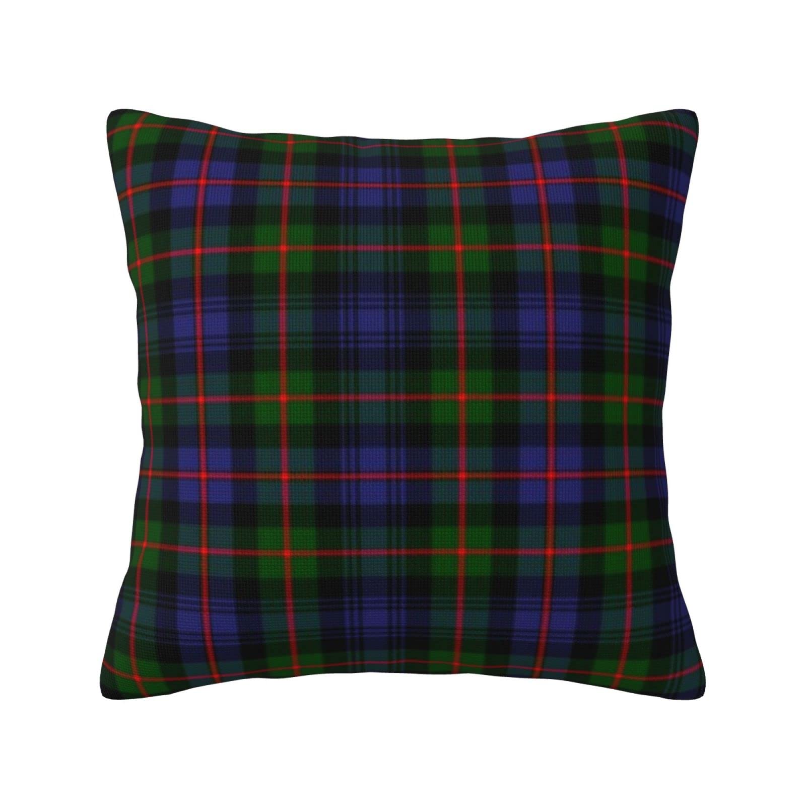 Yingd Red, Green, Black Pillowcase Clan Murray Of Atholl Tartan Classic Linen Sofa Cushion Cover 45X45cm