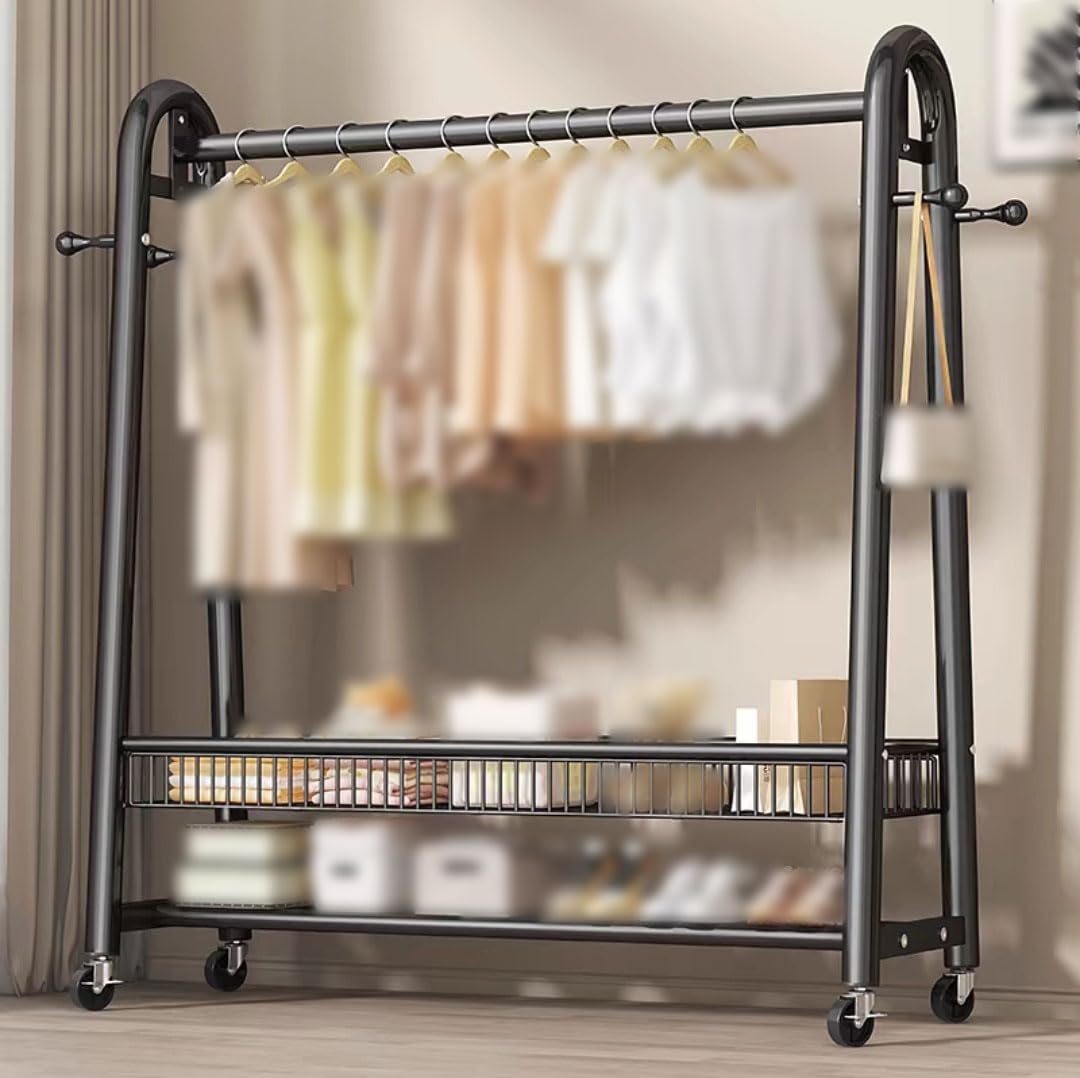 Heavy Du Metal - Appendiabiti con barra superiore e barra inferiore, per cappotti, camicie e gonne, disponibile nelle misure 100 cm, 120 cm, 150 cm