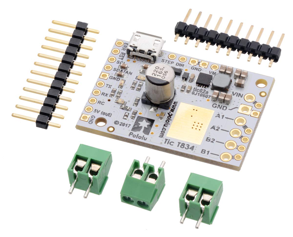 Pololu Tic T834 - Controller per motore passo-passo USB multi-interfaccia (articolo 3133)