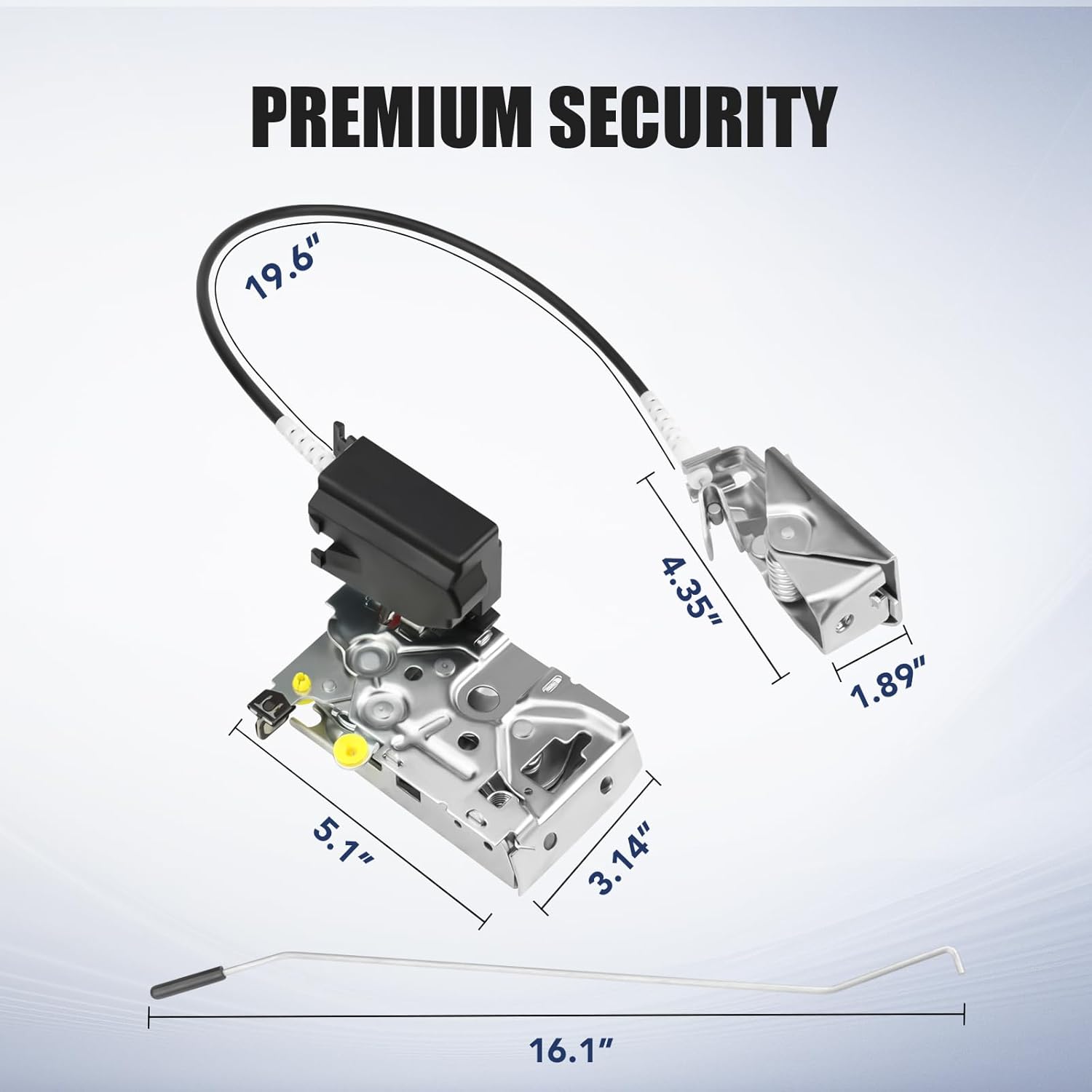 Door Latch Lock Assembly Front Left Driver Side F4TZ-15219A65-A Fit for 1992 1993 1994 1995 1996 1997 Bronco F150 F250 F350, Door Lock Latch F4TZ15219A65A Door Latch Lock Actuator Motor Cable Rod Kit