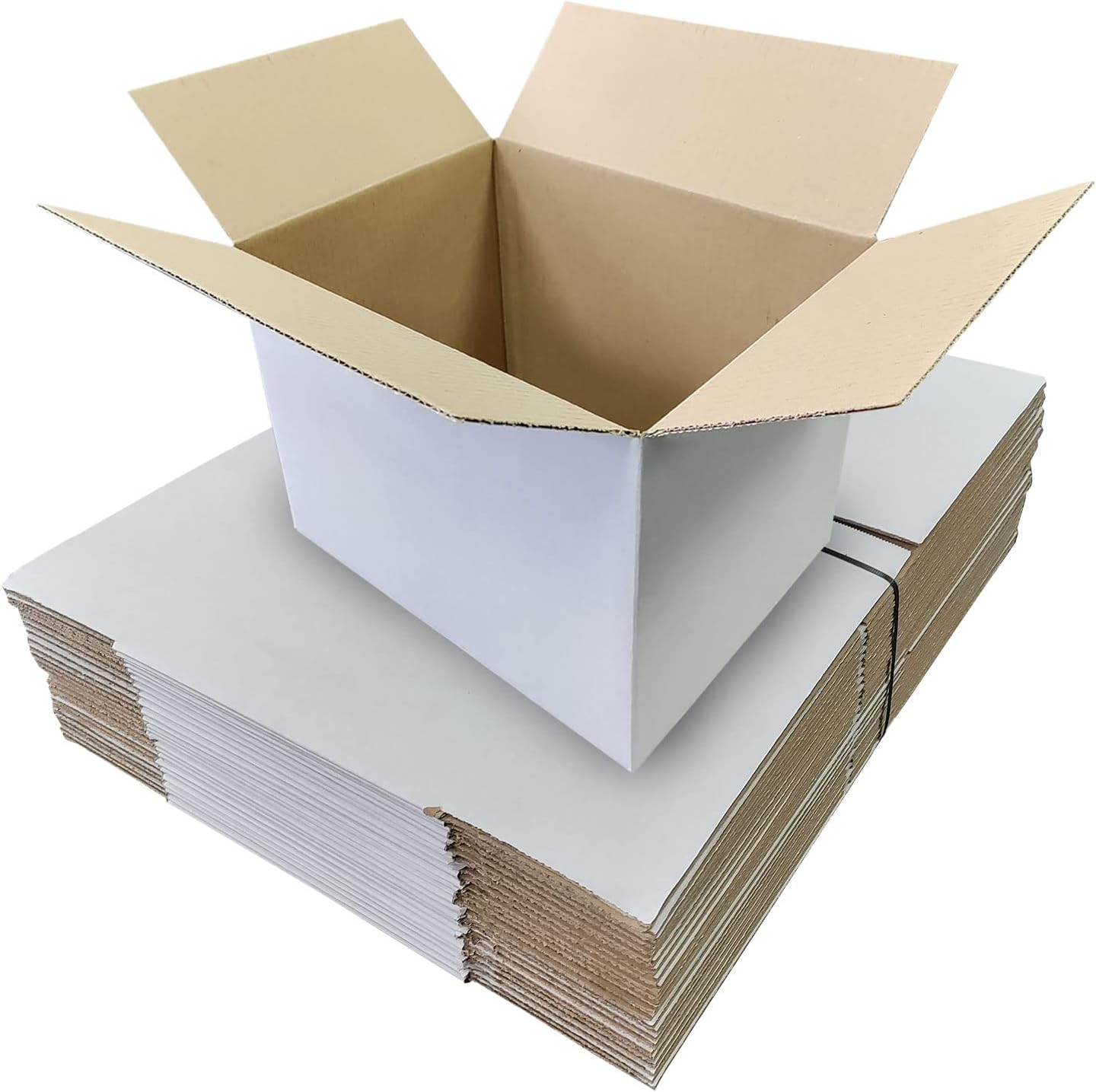MAILSHACK 305 x 229 x 229mm White Small Single Wall 12x9x9" Shipping Mailing Postal Cardboard Boxes (Pack of 50)