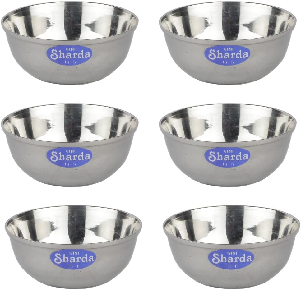Curry Serving Bowls Vati Katori for Kitchen & Dining, Stainless Steel (Set of 6)