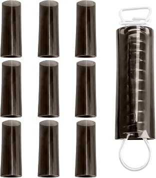 Keycci 10 Pack Vinyl Pool Cover Spring Sleeves, Pool Safety Protective Cover for In-Ground Swimming Pool Winter Covers
