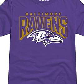 Junk Food Clothing x NFL - Baltimore Ravens - Bold Logo - Unisex Adult Short Sleeve Fan T-Shirt for Men and Women - Size Large