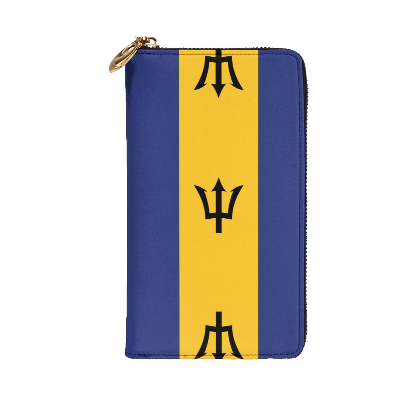 HerYng Flag of Barbados Long Zip Clutch Wallet - Unisex Phone Case with Credit Card Slots, Coin Compartment, Cash Slot