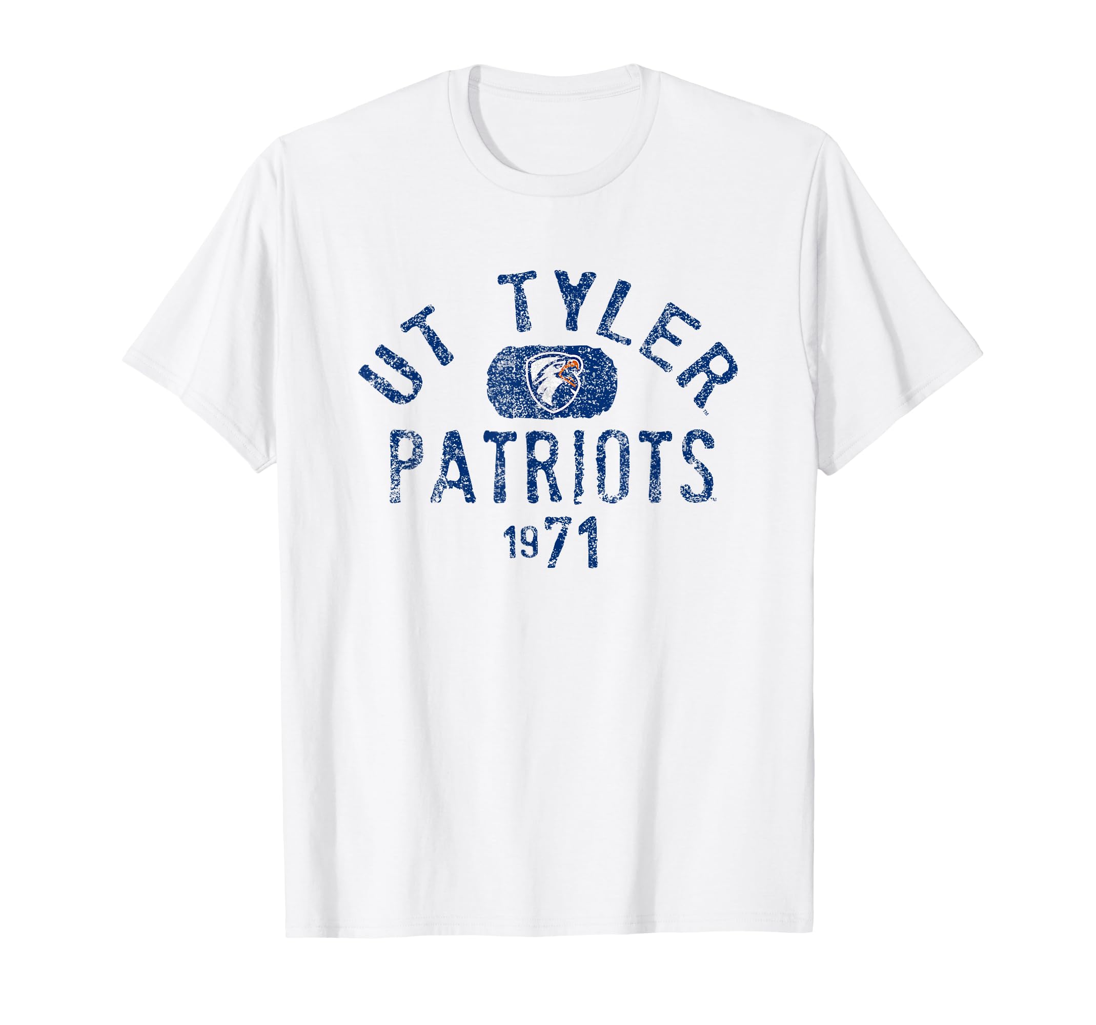 Elite Authentics Texas Tyler Patriots 1971 Vintage White Unisex-Adults Classic Fit Short Sleeve T-Shirt