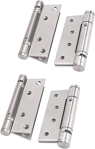 Bisagras de puerta de cierre automático de 4 x 4 pulgadas, bisagras de puerta de acero inoxidable, bisagras de puerta interiores, bisagras de puerta