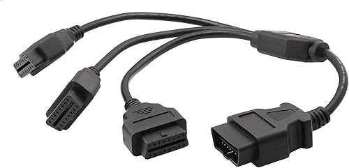 Miniatura 3 de Cable divisor OBD2 de 1.6 pies19.7 in, Cable de extensión OBD-II de 3 vías, Divisor OBD completo de 16 pines 1 a 3 hembra Y Cable Adaptador de cable