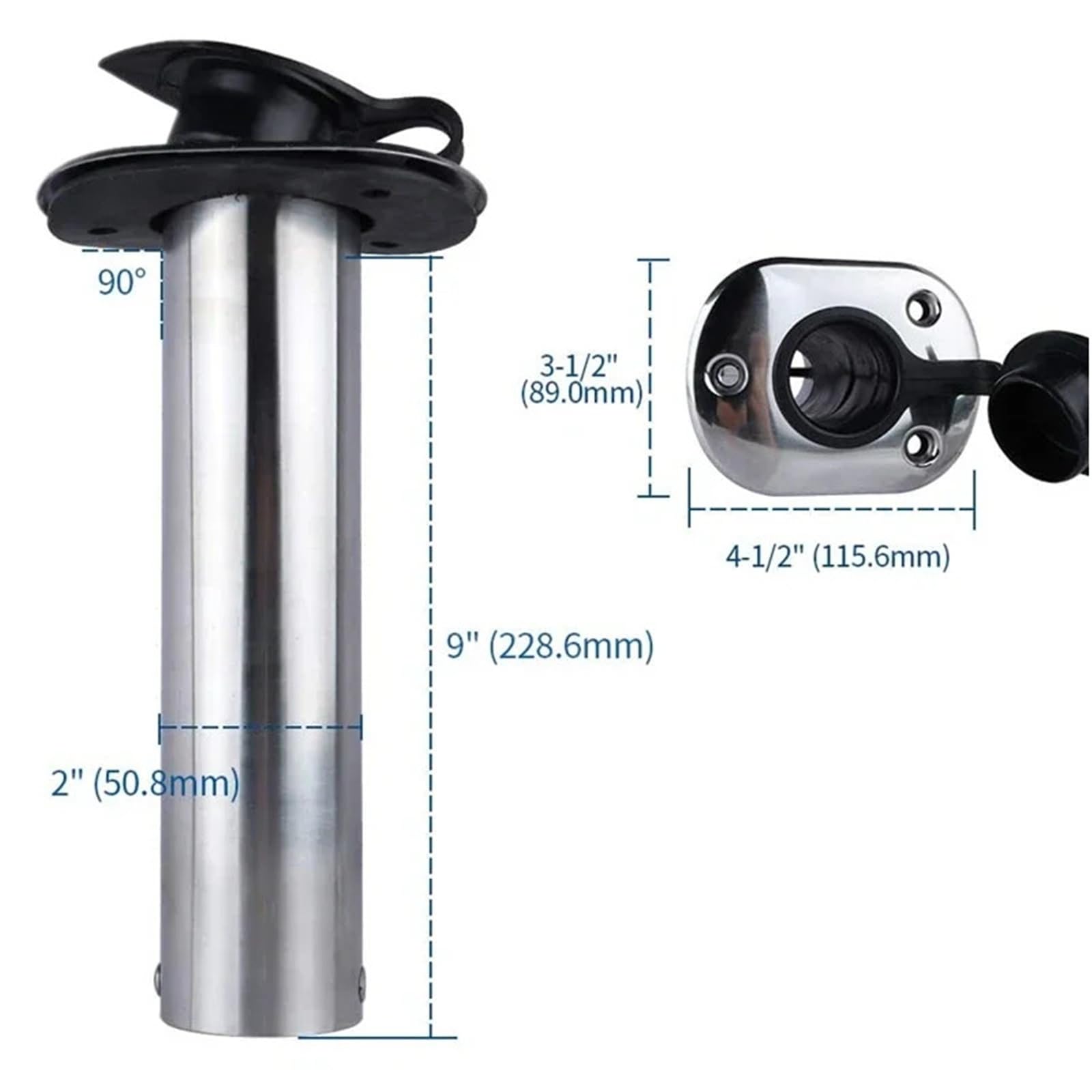 Cañeros Para Barco Soporte for caña de pescar 2X15, 30, 90 grados