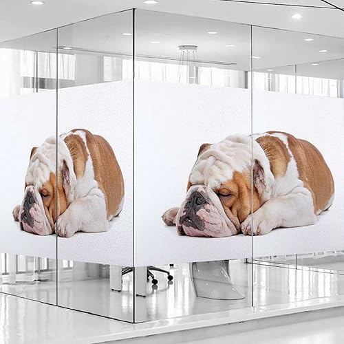 Película de privacidad para ventana, color marrón crema, esmerilado, calcomanías no adhesivas, estáticas para puertas de baño, bloqueo solar UV,