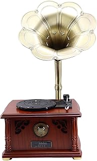 Record player retro, Phonograph Record Player Solid Wood Bluetooth Speaker Vinyl Record Player Phonograph Retro Record Player