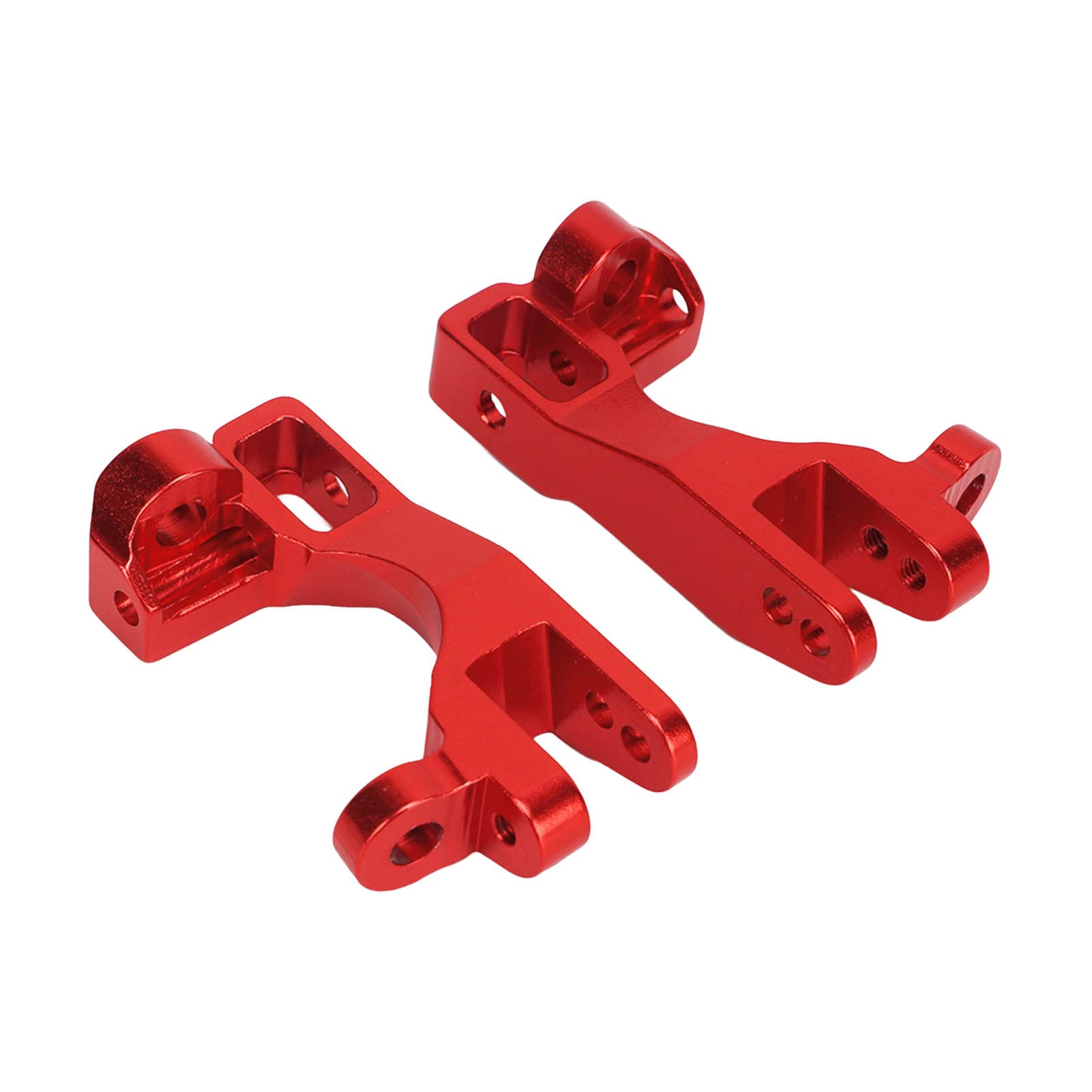 Zestaw kierowniczy RC Zestaw bloków C Części zamienne o wysokiej wytrzymałości ze stopu aluminium do sań Traxxas 1/10 samochodów RC ze śrubami mocującymi, łożyskami i nakrętkami (Czerwony)