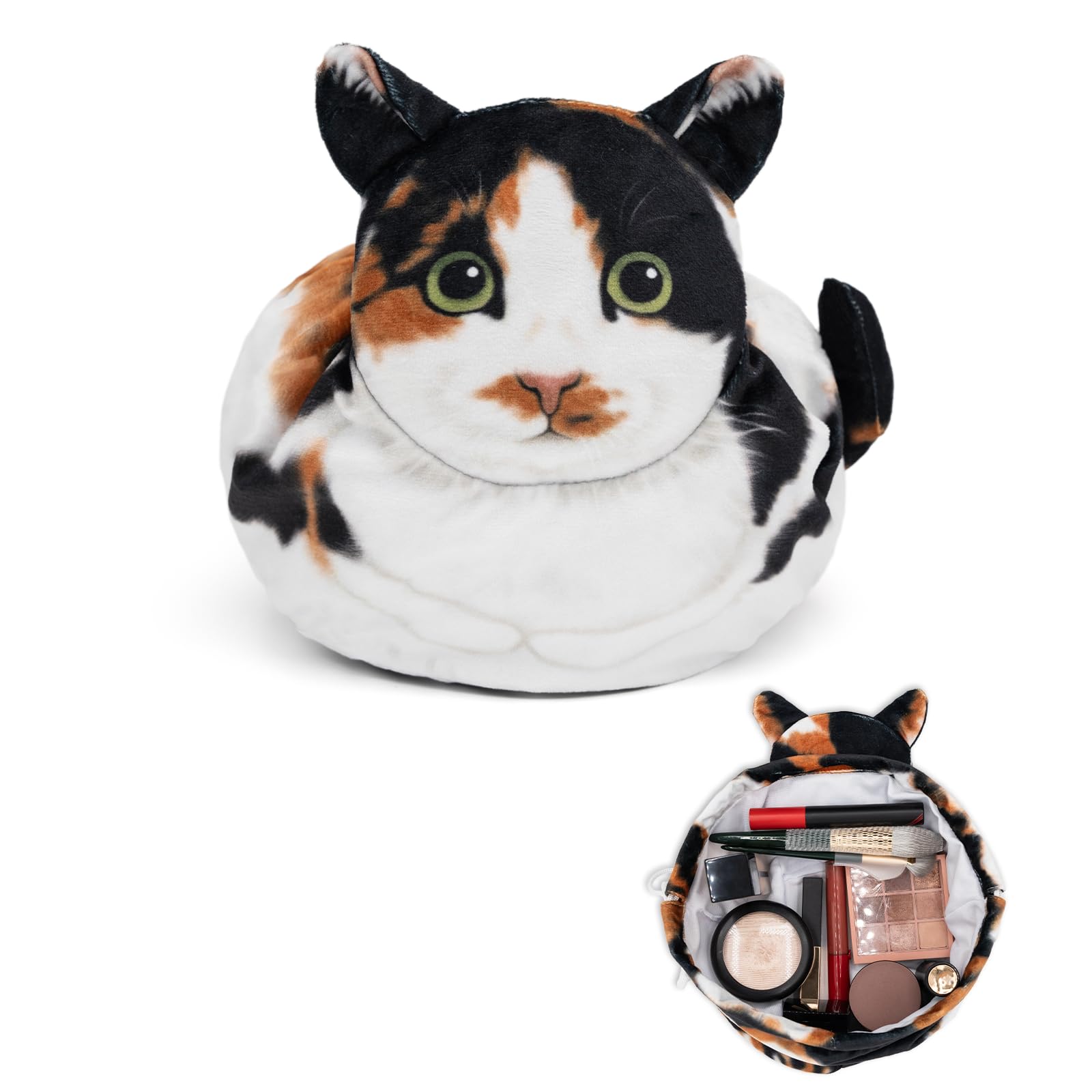 GKIOYRO Cute Coin Purse for Women, Cute Cat Change Purse, Kitty Coin Wallet Purse, Cat Money Bag, Makeup Bag Organizer (Calico Cat)