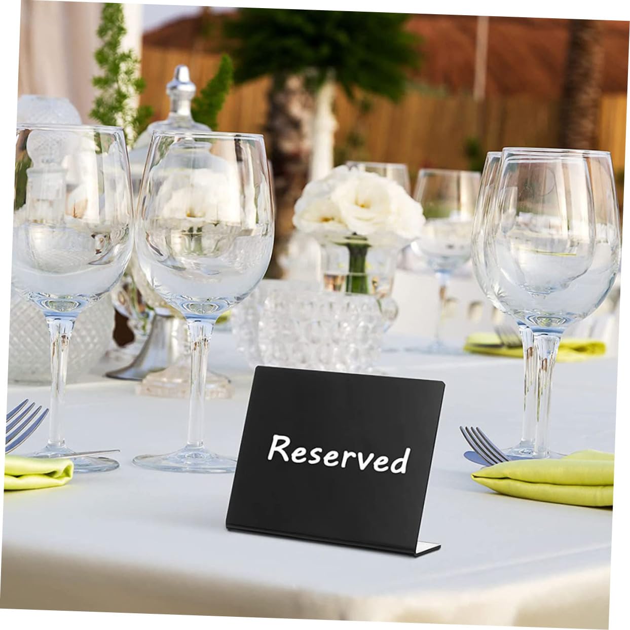 Pizarra de Notas de Mesa Acrílica Negra para Bodas y Hogar