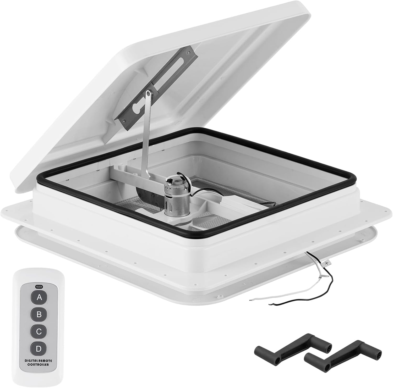 YUCHENGTECH Ventilador de Ventilación de Techo para Caravana 14" Ventilador para Caravanas 12V Ventilador de Techo con RV con Control Remoto, Bajo Ruido,Impermeable para RV Caravana Remolque