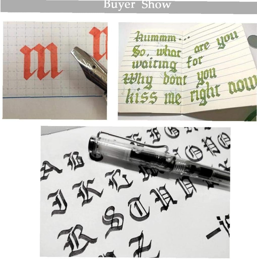 Aisoway Calligraphy Parallel Pen Set Writing Pen for Gothic Letter Stationery 6 Pcs