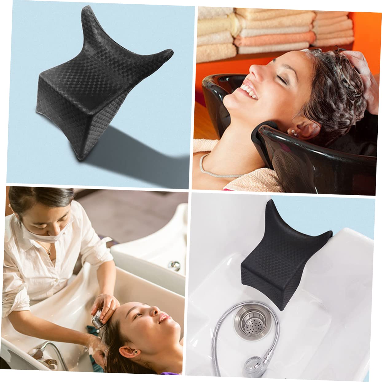 SHERCHPRY Salon Shampoo Neck Rest Cushion Comfortable Hair Washing Pillow for Neck Support for Salon and Home Use Soft Portable Design for Shampoo Bowls Reduces Neck Pressure