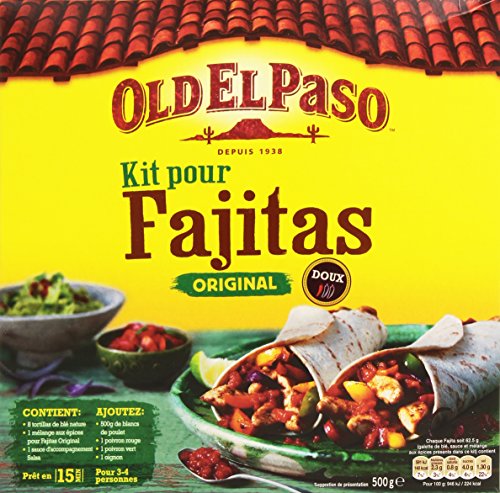 Fajitas Old El Paso sauce originale 500g lot de 5 pour repas rapide sans piment