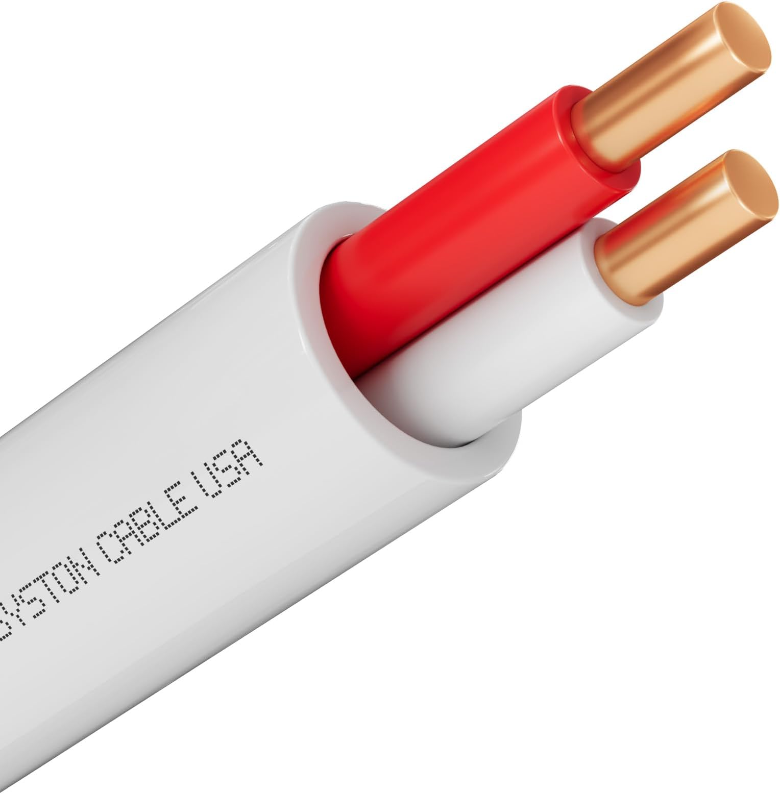 Syston 18/2 Thermostat Doorbell HVAC Heating Control Cable Wire, 18 AWG 2 Conductors 100% Solid Copper Conductors CL3R/FT4/CMR Riser-Rated, UV Resistant RoHS for Low Voltage Applications Use