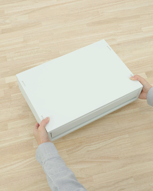 Amazon｜無印良品 ポリプロピレンケース ホワイトグレー 幅37×奥行26