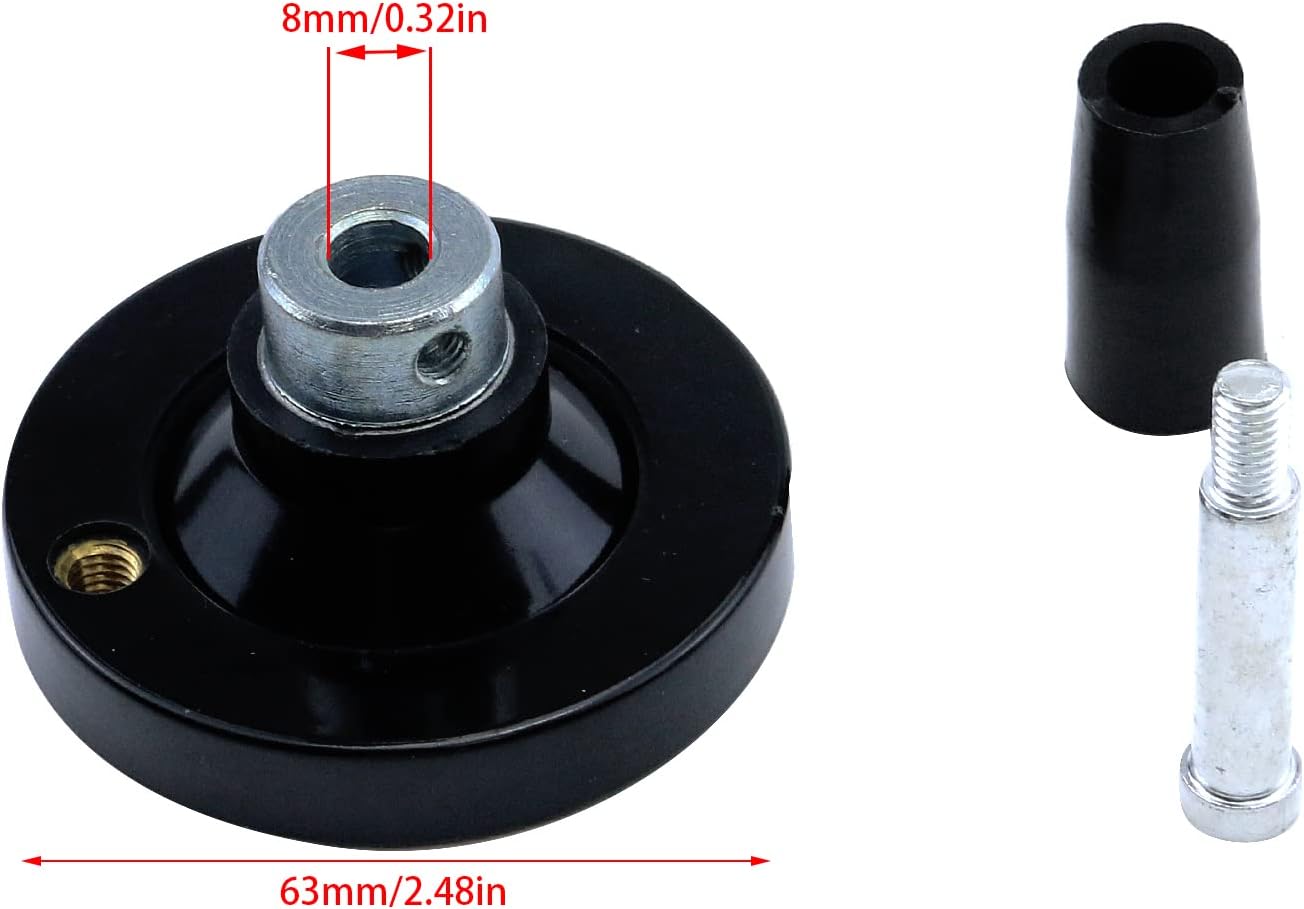 2pcs 63mm Revolving Handle, Hand Wheel, 8mm Hole Diameter