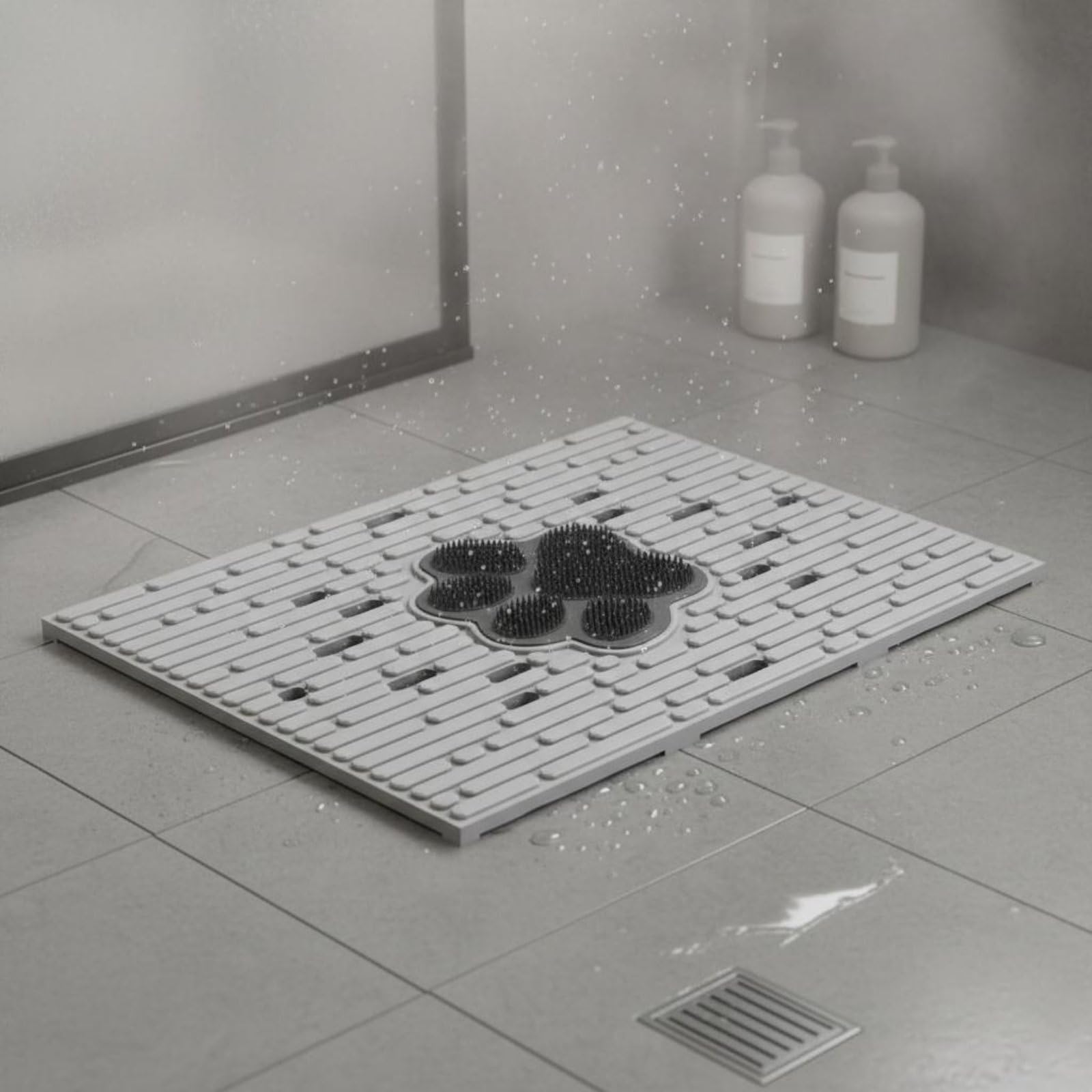 Tappetino Antiscivolo per Piedi Tappeto Bagno Tappetino Doccia Cuscino Massaggiante con Ventose Superficie Scrub Lavabile Materiale TPE PA Adatto per Bagno