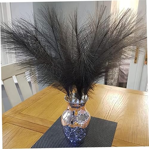 Miniatura 2 de Hierba negra de las pampas de imitación de hierba de pampas, hierba de pampa artificial artificial de la planta de hierba de las pampas de caña