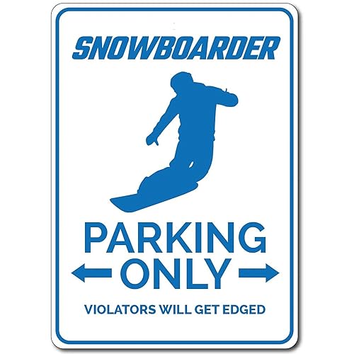 Snowboarder Parking Sign for Snowboarder Decor Snowboarding - Home Restaurant