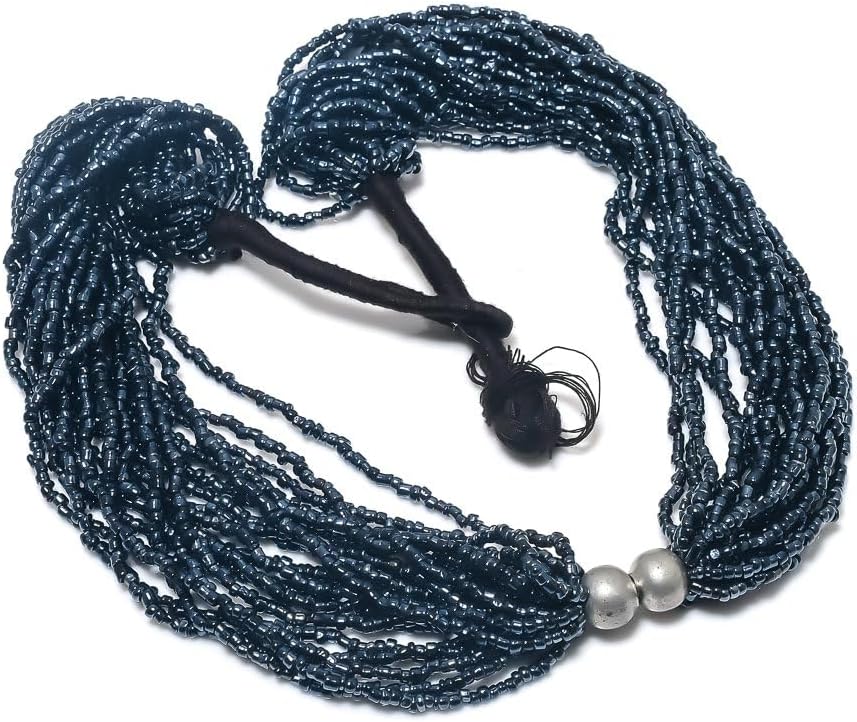 925Silvericeland Black Onyx Gemstone Handmade Ethnic Jewelry Necklace 18" d9