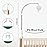 LIUDHPSP 23 inch Baby Crib Mobile Bed Bell Holder Arm Bracket, with Music Box, The Claw Part can be Adjusted Width-DIY Toy Decoration