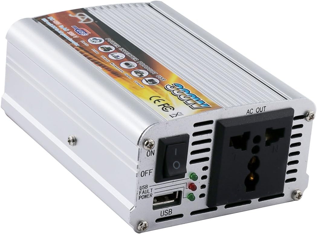 300WATT CAR POWER INVERTER DC 12V TO AC 220V CONVERTER WITH USB Charger