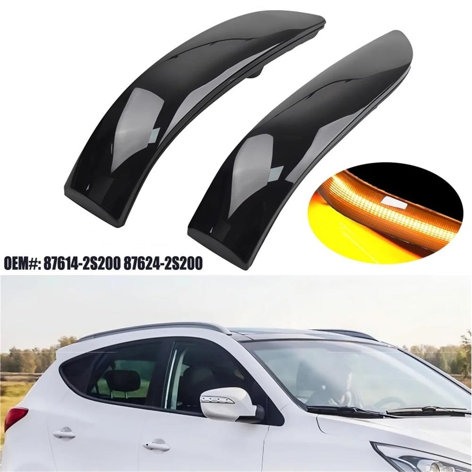 Pour Hyundai Pour Tucson 2010-2013 Miroir Clignotant Lampe Lumière